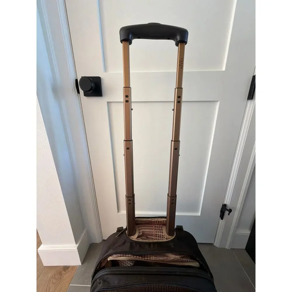 Chaps Ralph Lauren Brown Rolling Business Briefcase Carry-on Overnight Luggage